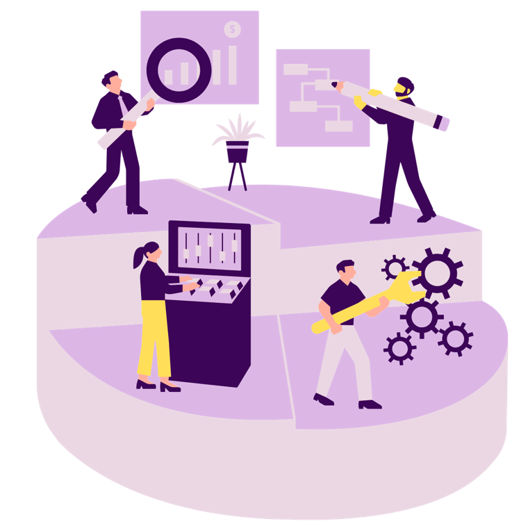 Team optimising business operations with AI